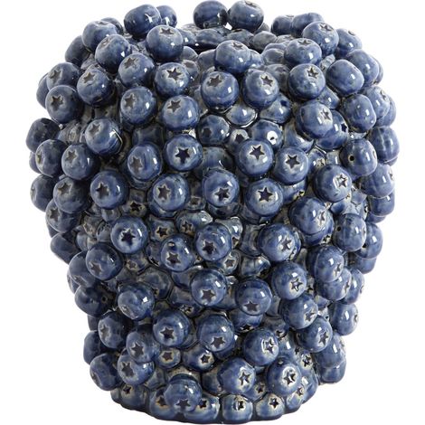 Light & Living BERRIES Vase Keramik Dunkelblau – Ø25,5x27 cm