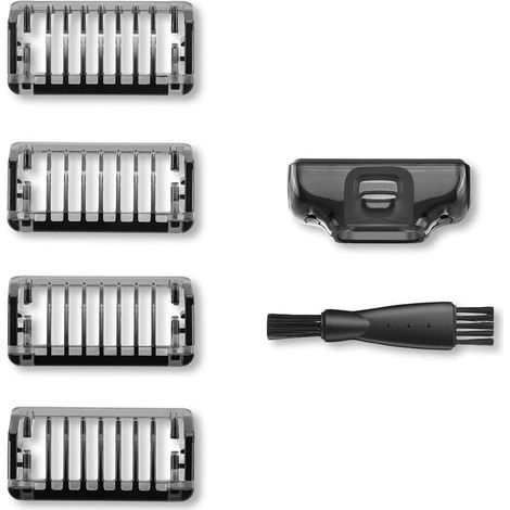 OneBlade Führungskamm – 4-teilig – Höhen 1 mm, 2 mm, 3 mm, 5 mm – Kompatibel mit Philips QP2530, QP2630, QP6520, QP6620 – Für Gesichts- und Bartrasierer (1/5)