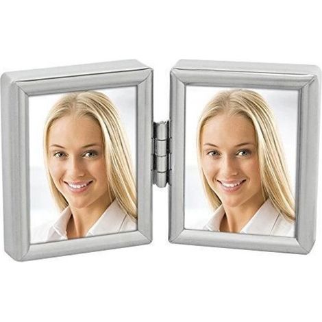 Cadre photo - Zep - 8735DL - Métal - Argent - 2 Photos - 3,5x4,5 cm