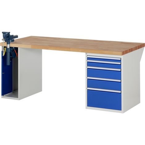 Rau Werkbank 7511A2, B2000xT900xH890mm, 5x Schublade-TA, 1x SSKL (1/5)