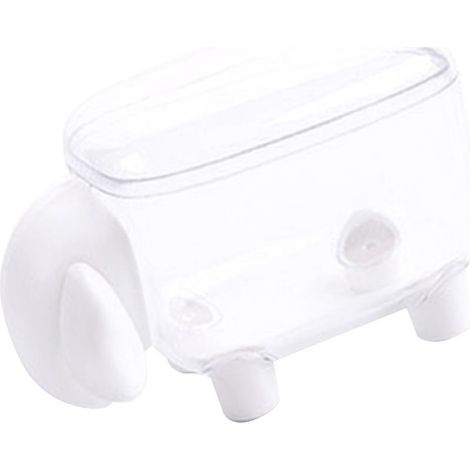 Porte-cotons-tiges en forme de mouton, boîte de rangement transparente pour cure-dents, décoration intérieure blanche (1/5)