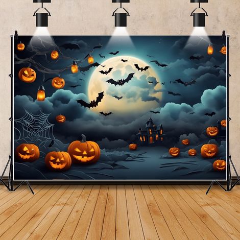 Fond d'Halloween, décoration murale haut de gamme pour une ambiance festive, bannière photo - 110 x 180 cm - Style 7