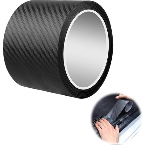 Film Adhésif en Fibre de Carbone pour Voiture, 5cm3m Autocollant de Protection de Bord de Porte, Résistant aux Rayures, Imperméable, Facile à Utiliser, Convient à la Plupart des Voitures (1/5)