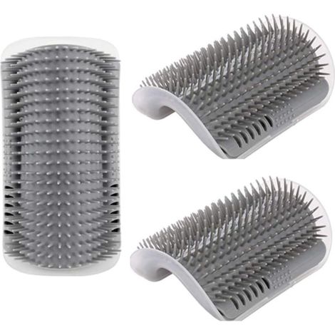 3 Brosse de Toilettage, Peigne Massage Auto-Nettoyant, Accessoire Soin pour Chat Chien Poils Longs Courts (1/5)