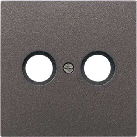 Jung Couvercle pour prises universelles Sat/BK 1 fois, Aluminium laqué, Série LS, dark AL 2990 SAT D