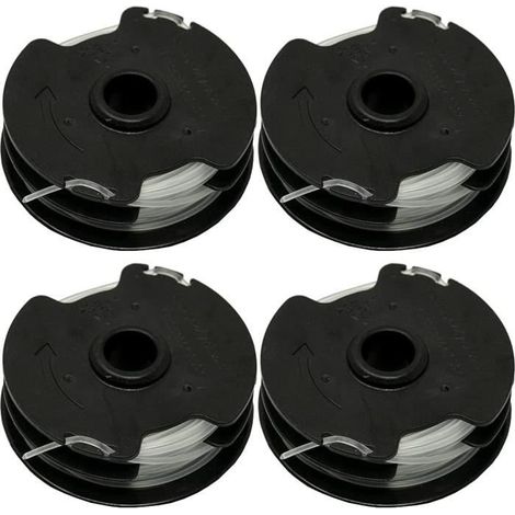 (Schwarz) 4er-Pack Ersatzspulen für Parkside PRT 550 A1 Akku-Motorsense – Lidl IAN 311404, PRTA 20-Li C3 IAN351753 (1/4)