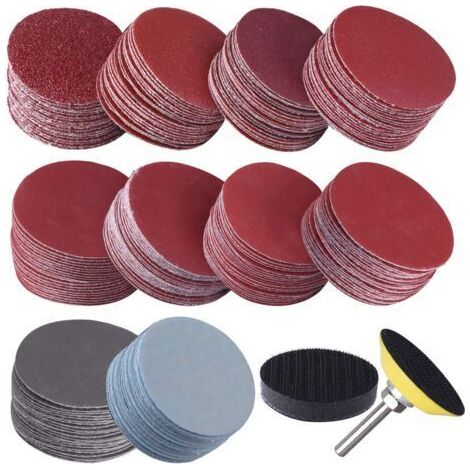 303 Pièces Disques de Ponçage 50mm Disques Abrasifs Grain 80 120 180 240 400 600 800 1000 2000 3000 pour Meulage Fraisage Gravure,Disque Ponçage (1/5)