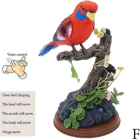 Elektrischer Vogel-Sprachsteuerungs-Papageien-Bürodekor-Geschenk-Sensor-Simulation F 2026
