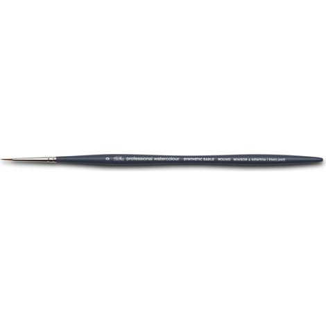 Winsor & Newton Pennello professionale per acquerello, sintetico, grigio, Rundpinsel-Nr. 0 (1/2)