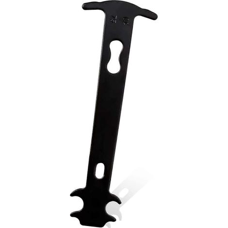 Indicateur d'usure de chaîne de vélo, vérificateur de chaîne, règle de mesure de chaîne en acier, outil de réparation de vélo pour VTT ou vélo de route (1 pièce) (noir) (1/3)