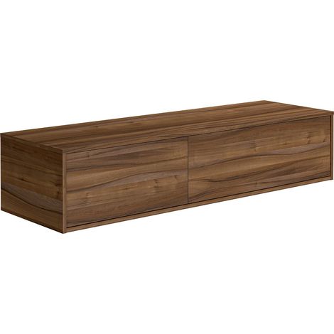 Mobile sotto lavabo sospeso L150 cm Naturale scuro - ISAURE II (1/5)
