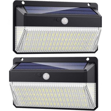 Lampe solaire extérieure 158 LED, détecteur de mouvement, puissante, étanche, sans fil. (1/3)