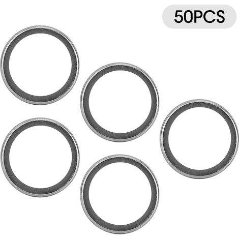 50 joints de vidange d'huile moteur en cuivre, rondelles d'étanchéité 11126-AA000, compatibles Subaru, jeu de 50 pièces (1/3)