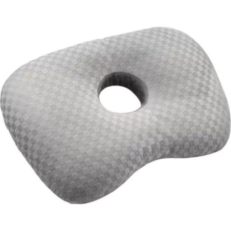 Oreiller pour piercing d'oreille, adapté aux personnes dormant sur le côté, soulage les douleurs et l'inflammation des oreilles, lavable, ajustable, gris. (1/5)