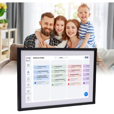 Cadre Photo Électronique Intelligent 10.1 pouces – Écran Tactile HD – Planificateur Familial & Album Photo WiFi – Pour Organisation Domestique et Planning Quotidien Facile (1/5)