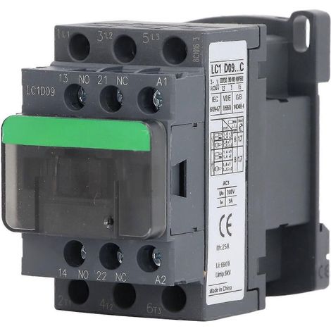 Niederspannungs-Wechselstromschütz 1 Öffner, 1 Schließer LC1D09 Elektronischer Schütz 9 A 380 V Nennspannung