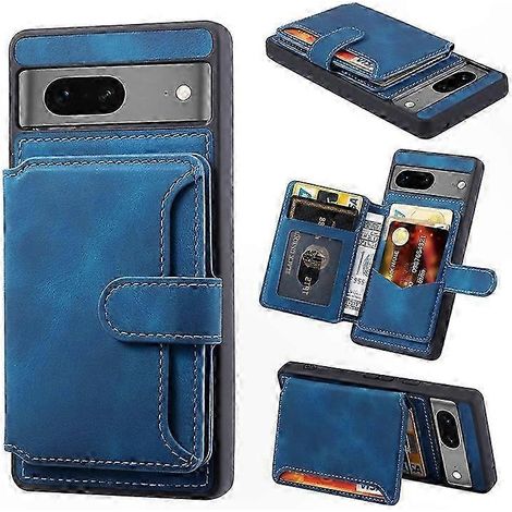Coque téléphone cuir TPU avec portefeuille RFID et béquille pour Google Pixel 6a, étui robuste et fin, protection complète, accessoire pratique pour usage quotidien. (1/5)