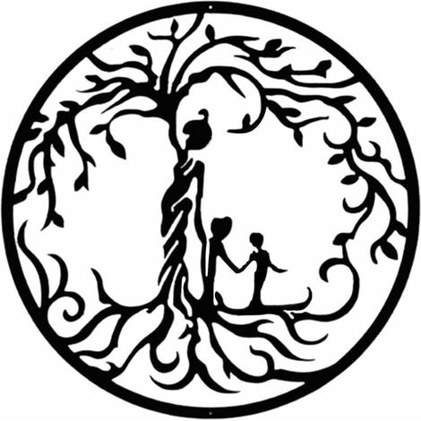 Metal Wall Art, Metal Tree of Life Wall Art, Metal Family Tree Sign, Metal Tree of Life Wall Decoration, Interior Decoration, 02 (1/5)
