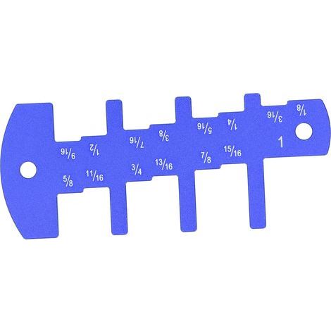 Outil de jauge de profondeur de routeur, modèle de mesure de hauteur impérial, outil de bricolage pour le travail du bois 1/8-1 pouces bleu (1/5)