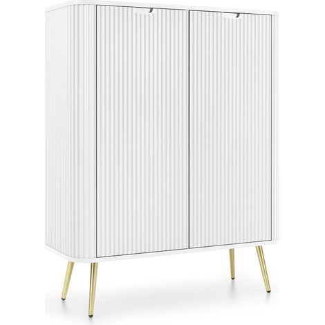 Commode : Blanc, pieds: or, 103 x 129 x 39 cm (1/3)
