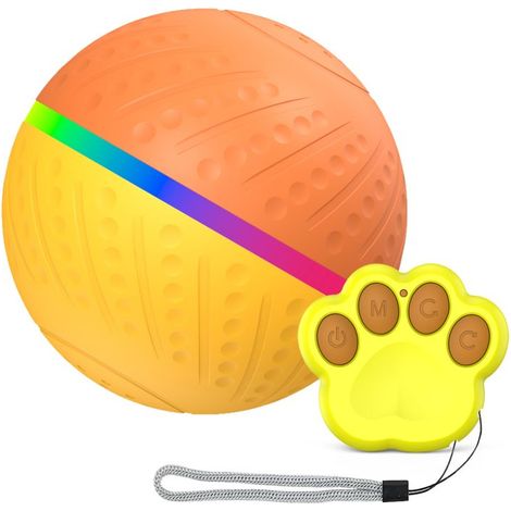 Balle interactive pour chien, double mode, télécommande, radar d'évitement d'obstacles, étanche, batterie rechaable. (1/5)