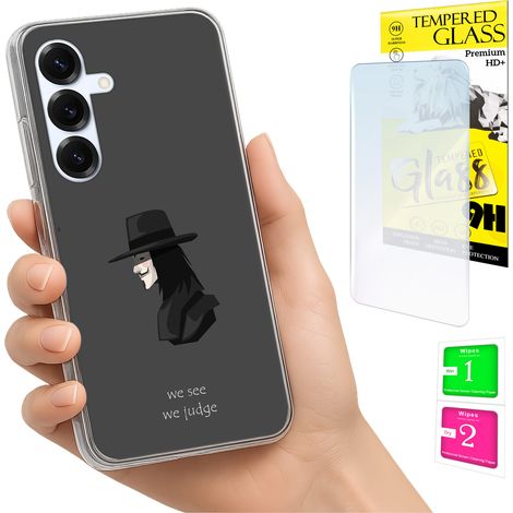 Custodia per Samsung Galaxy S25 FE, cover fotografica, cover posteriore + vetro 9H (1/5)