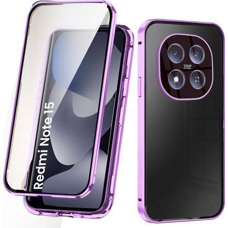 Funda para Xiaomi Redmi Note 15 5G / Poco M8 5G, magnética, doble cristal, color morado. (1/5)