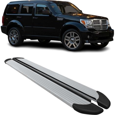 Marchepieds Latéraux pédale Compatible avec Dodge Nitro 2006-2012 Aluminium Argent 2Pcs (1/5)