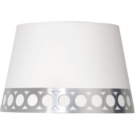 Suspension Dalia abat-jour e27 blanc/argent 40dx30dx25h