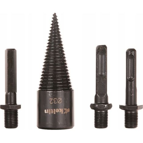 Barrena para partir leña de 32 mm + adaptadores SDS Keltin K02395