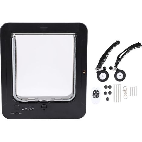 Porte intelligente pour chat, capteur automatique, rabat, collier de porte pour animaux de compagnie, entrée de chien activée avec télécommande (1/5)