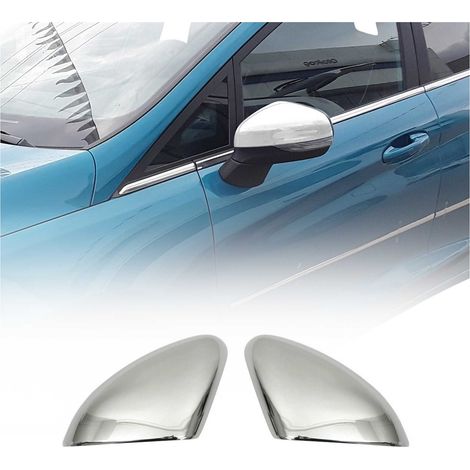 Coques de Rétroviseurs pour Ford Fiesta VII 2017-2021 en Acier Chromé Argent (1/5)