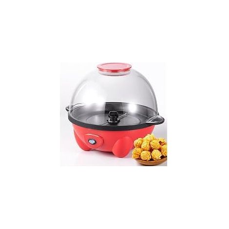 Machine à pop-corn - Grande capacité de 4,3 l - 700 W - Avec revêtement antiadhésif et surface chauffante amovible - Silencieuse et rapide (1/5)