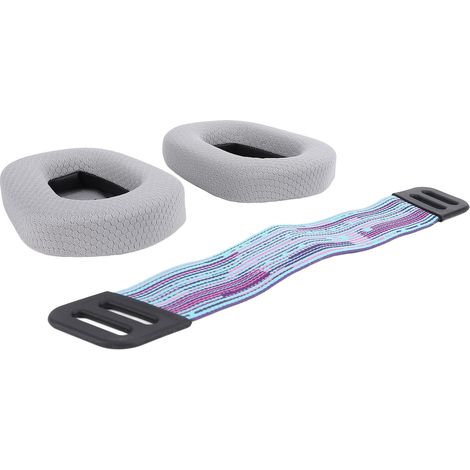 Cuscinetti auricolari per cuffie audio, realizzati in rete traspirante, schiuma memory ad alta densità, con cinghie per l'archetto, per cuffie da gioco cablate G733 e wireless G335, colore grigio. (1/5)