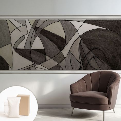 Carta Da Parati - Murale Alla Moda Decorazione - Camera Da Letto - Con Colla Gratuita Astrazione geometrica 250x104 cm (1/5)