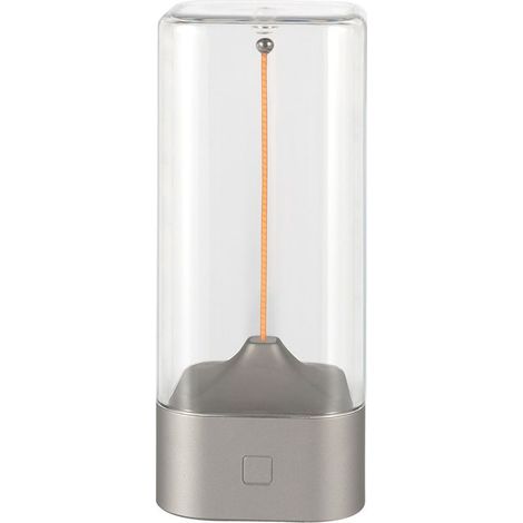 Dimmbare Nachtlampe, kleine kabellose Schreibtischlampe, tragbare LED-Nachtlampe, USB-aufladbare Tischlampe, Nachttischbeleuchtung (silberfarben) (1/5)
