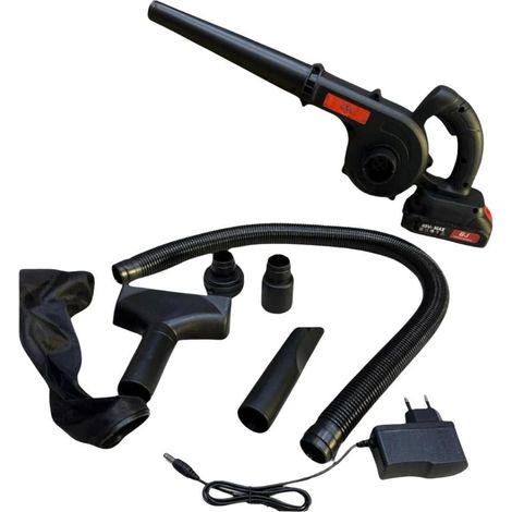 TrAdE Shop Traesio - Mini Soffiatore A Batteria 48v 7in1 Per Foglie Polvere Detriti 2 Batterie Con Accessori - (1/4)