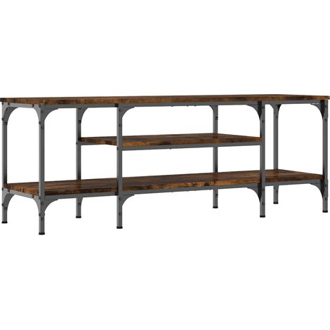 Maison Exclusive - TV-Schrank Räuchereiche 121x35x45 cm Holzwerks (1/5)