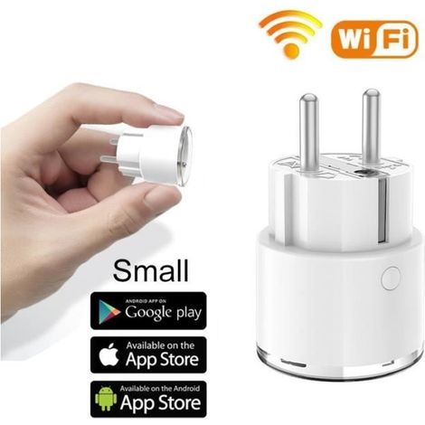 Prise Wifi intelligente - Blanc - Mini Standard 10A - Intérieur - Electrique - Monophasé (1/4)