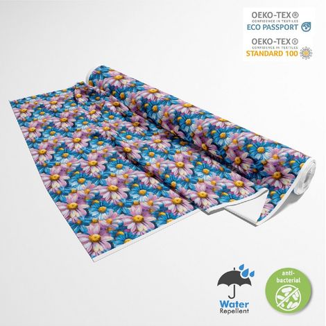 TESSUTI DECORATIVI PER ESTERNI OXFORD - Motivo Fiori Colorati  DX18033 (1/5)