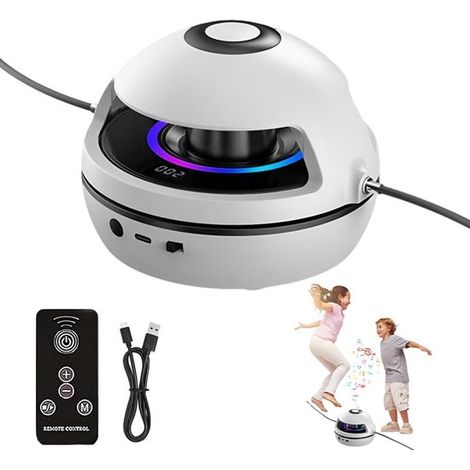 Corde à sauter électronique,10 mouvements,écran LED et musique Bluetooth. Convient aux enfants et aux adultes (blanc) (1/5)