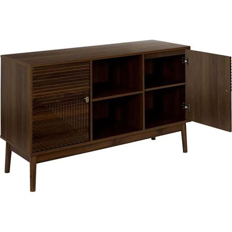HOME DECO FACTORY, HD0561, Elegante credenza Tiffany in Legno Marrone, Mobile Contenitore Versatile per Sala da Pranzo o Soggiorno, di Facile Manutenzione, Dimensioni 120x70x40 cm, Marrone