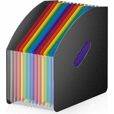 Trieur à Soufflets Classeur Rangement 13 Compartiments, A4 Porte Revue Trieurs Format Portrait,Chemise Vertical Papier Administratif, Accordéon Extensible Documents Organiseur (1/5)