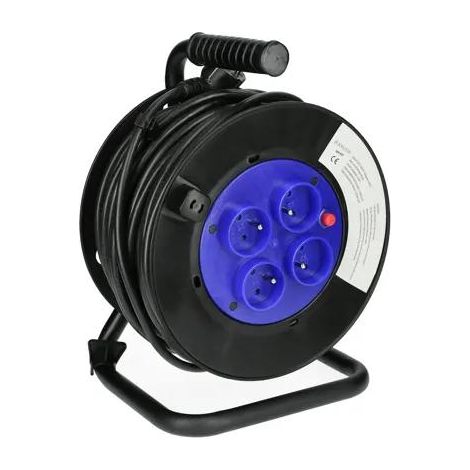 Avvolgicavo H05VV-F 3G 1,5mm² Avvolgitore elettrico nero 40m