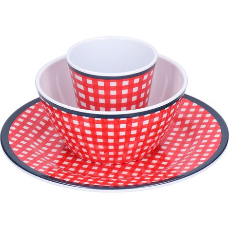 Assiette à salade rouge imitation porcelaine, lot de 6 assiettes fruits serpent pour maison restaurant hôtel.