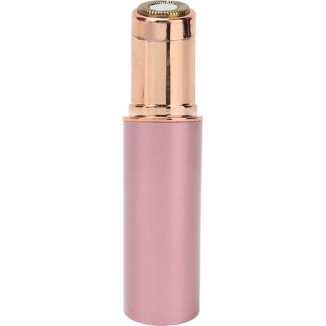 Tondeuse à poils du visage électrique en forme de rouge à lèvres, mini rasoir léger rechargeable par USB, pour femmes, or rose (1/5)