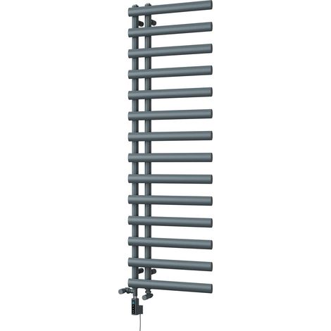Elyan - Anthracite Dual Fuel Towel Rail H1592mm x W500mm Thermostatic WIFI (1/3)
