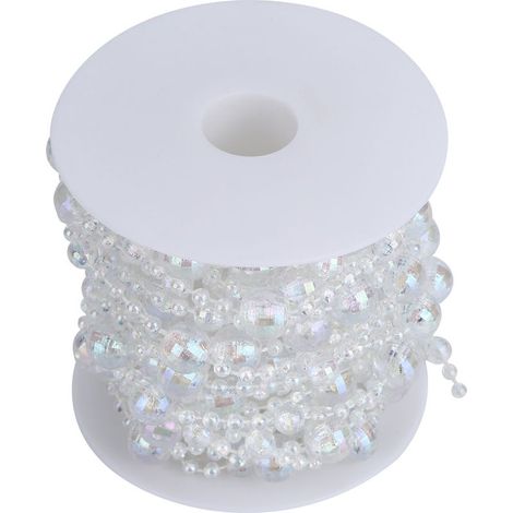 Guirlande de perles en acrylique, 32,8 pieds, fournitures de rideau de fête, bricolage, décoration de mariage. (1/5)