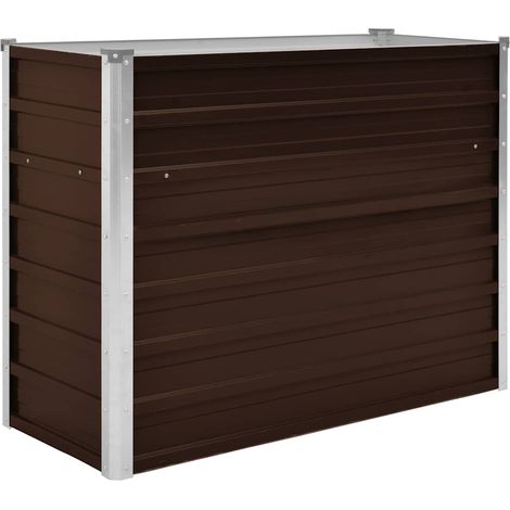 Maison Exclusive - Arriate de acero galvanizado marrón 100x40x77 (1/5)