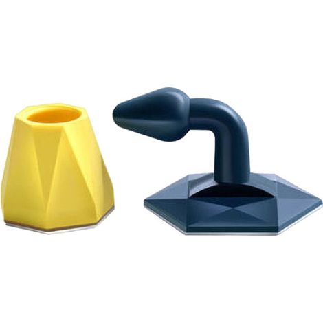 1 unidad de tope de puerta anticolisión de gel de sílice silencioso y sin perforaciones, abrazadera de puerta oculta, tope de suelo, tope de puerta sin clavos, tope de puerta de pared para baño (azul (1/5)